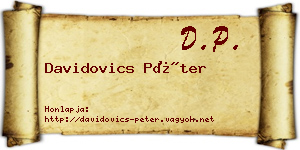 Davidovics Péter névjegykártya